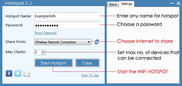 برنامج mhotspot البديل المجاني لـ Connectify ارسال وايرلس من اللاب توب