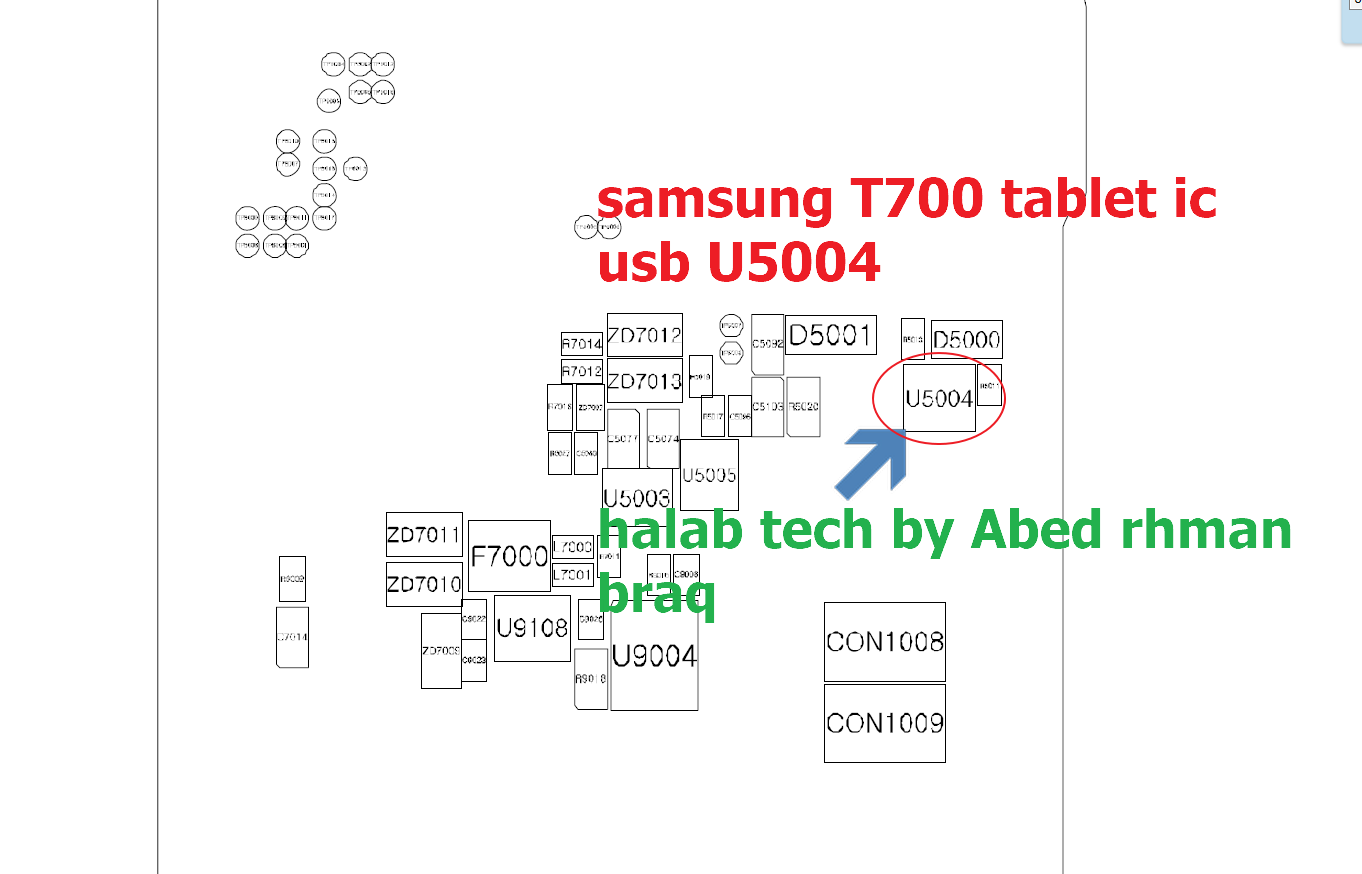 SAMSUNG SM-T700 TABLET IC USB