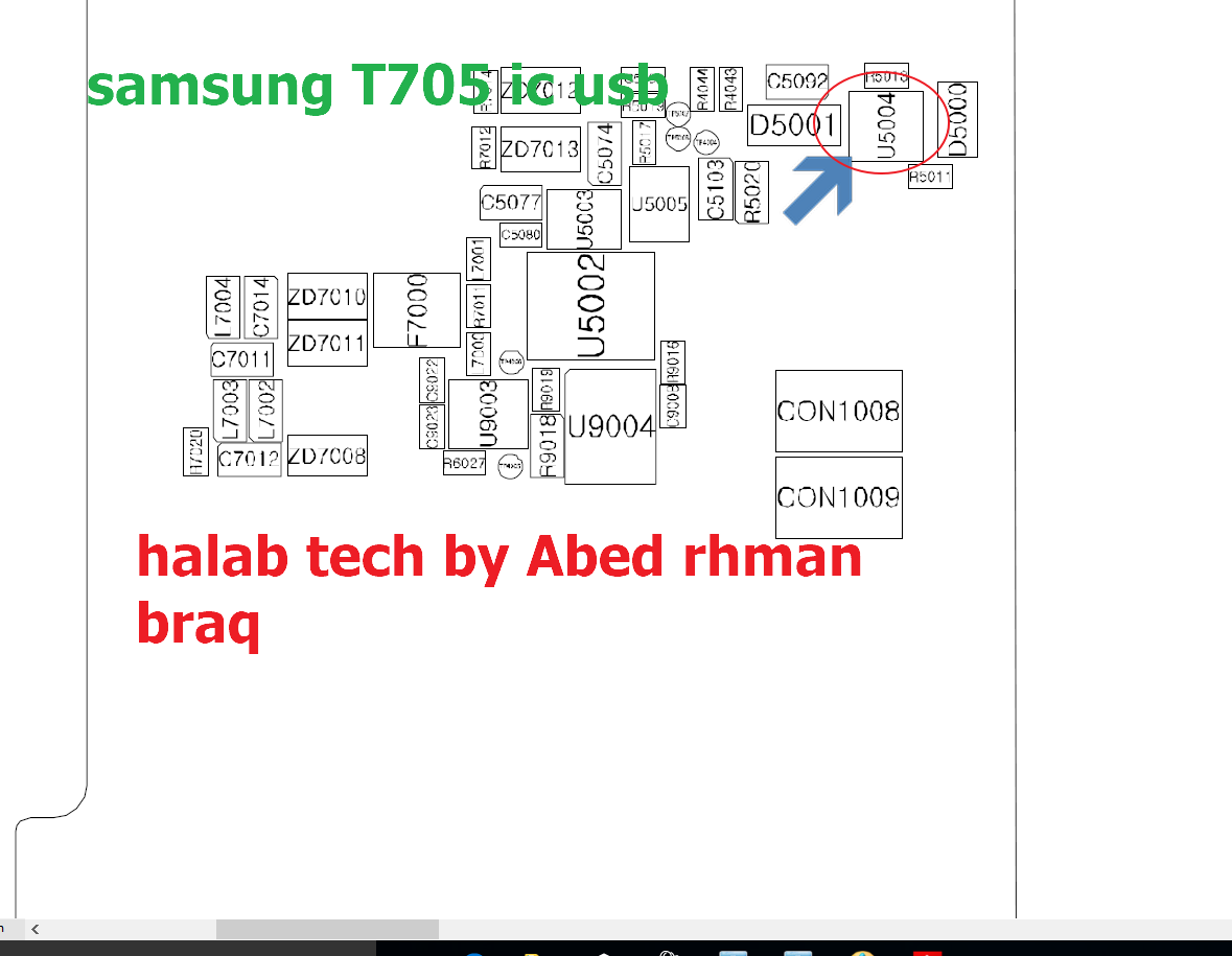 SAMSUNG SM-T705 TABLET IC USB