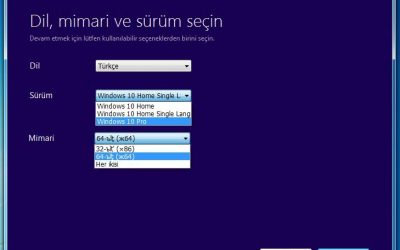 Download Windows 10-32bit Turkish // نسخة ويندوز 10 كاملة باللغة التركية