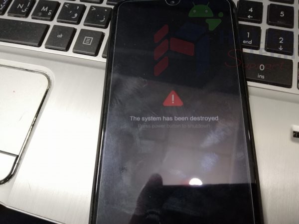 حل مشكلة the system has been destroyed للهاتف Redmi 9T بدون كريدت