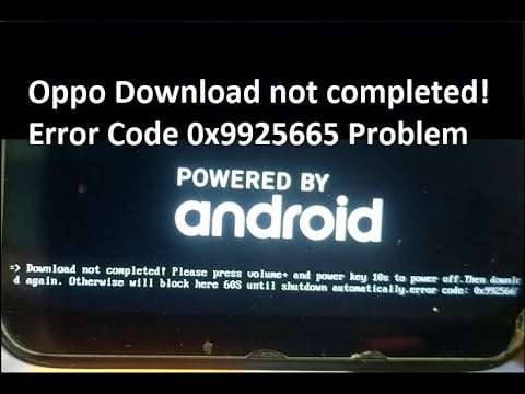 حل مشكلة download not completed oppo a54 CPH2239