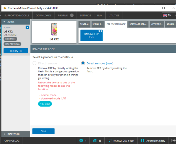 Frp One Click LG K42YM