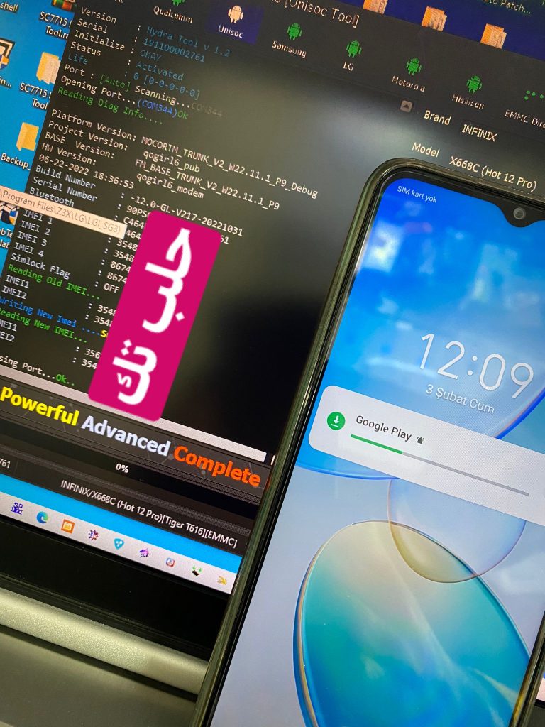 حلب تك Halabtech اصلاح الايمي الاساسي لهاتف Infinix Hot 12 Pro X668 Repair Imei Original By 8634