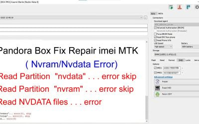 Pandora Box Fix Repair imei MTK ( Nvram/Nvdata Error)