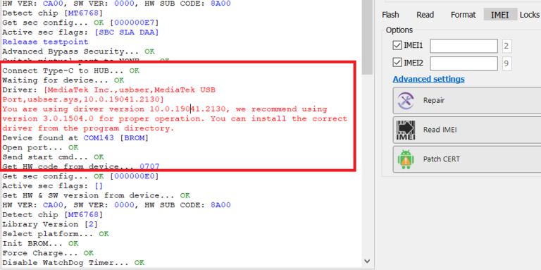Pandora Tool Fix MediaTek Driver