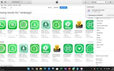 نسخة iTunes داعمة لتحميل التطبيقات