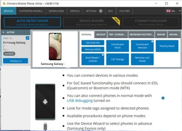 Reset Frp For Samsung Galaxy F62 (SM-E625F) With Chimera Tool EUB Mode
