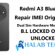 Redmi A3 Blue Repair IMEI Original Dual Sim Hardware Method B.L LOCKED OR UNLOCKED