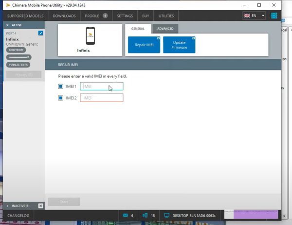 HOW TO REIPAIR ORGENAL IMEI FOR INFINIX USING CHIMERA