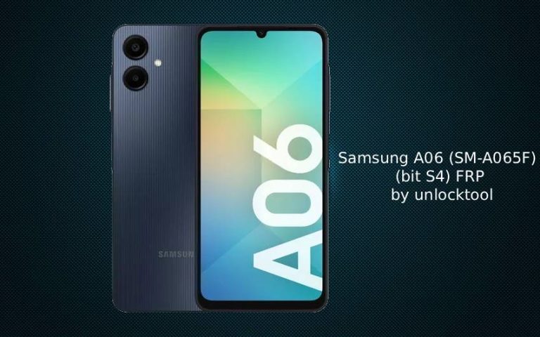 Samsung A06 (SM-A065F) (bit S4) FRP by unlocktool