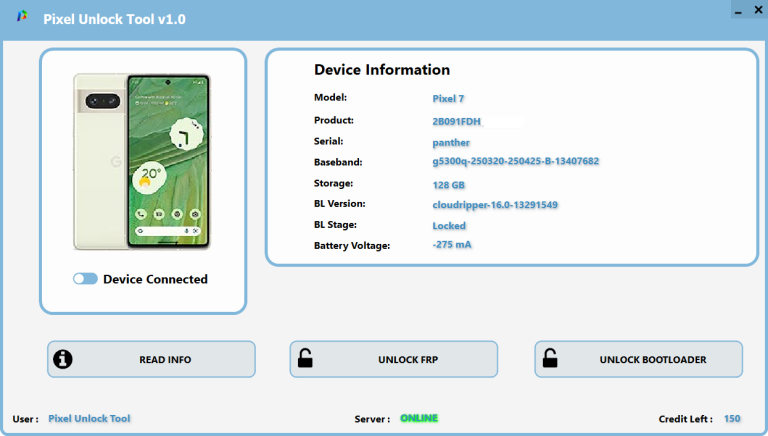 PIXEL FRP UNLOCK TOOL