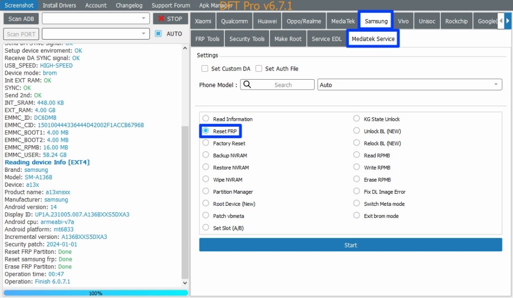 INFINIX SMART 9 HD X6532C Remove FRP one click via Unlock tool