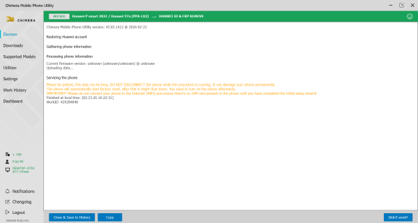 HUAWEI Y7a (PPA-LX2) Remove HUAWEI ID by Chimera Tool