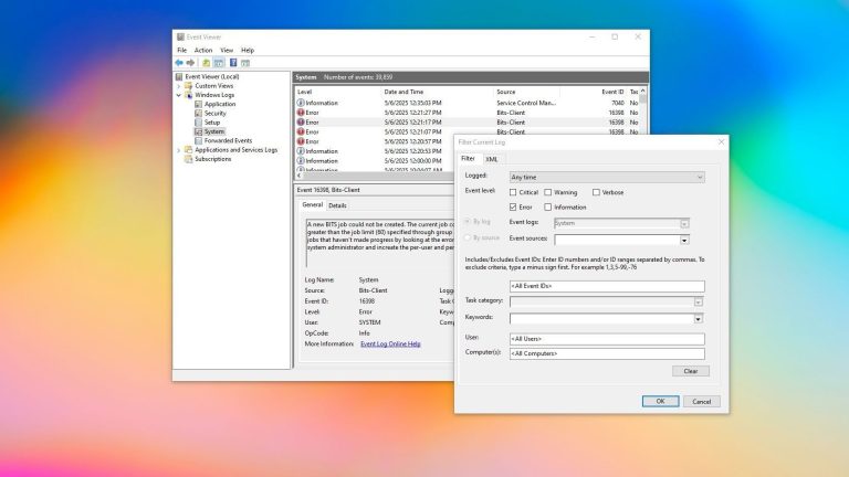 تشخيص تضارب البرامج والأخطاء الخفية باستخدام أداة Event Viewer في Windows