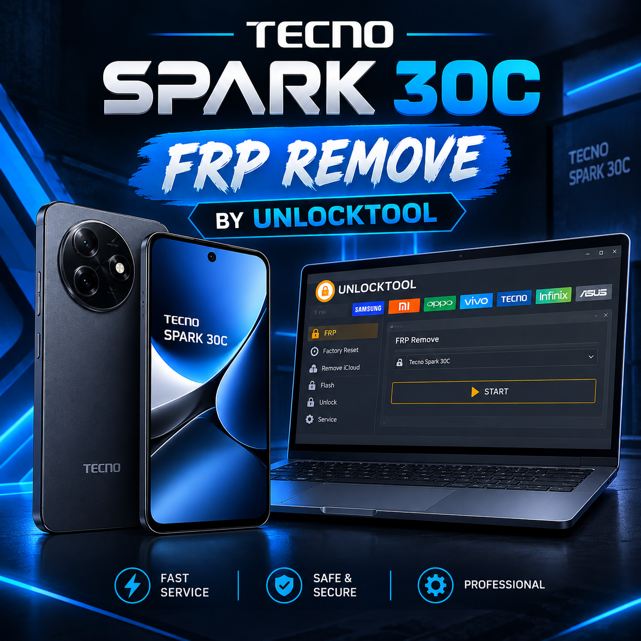 Frp tecno spark 30c by unlocktool