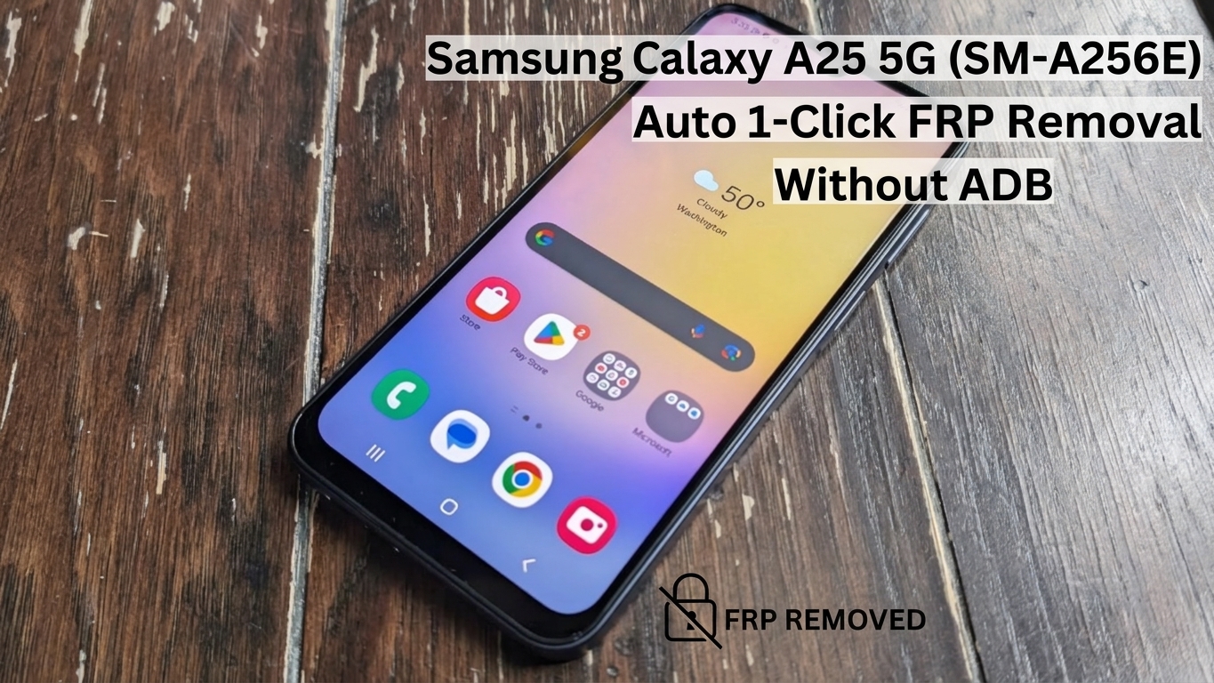 Samsung Galaxy A25 5G (SM-A256E) Auto 1-Click FRP Removal Without ADB